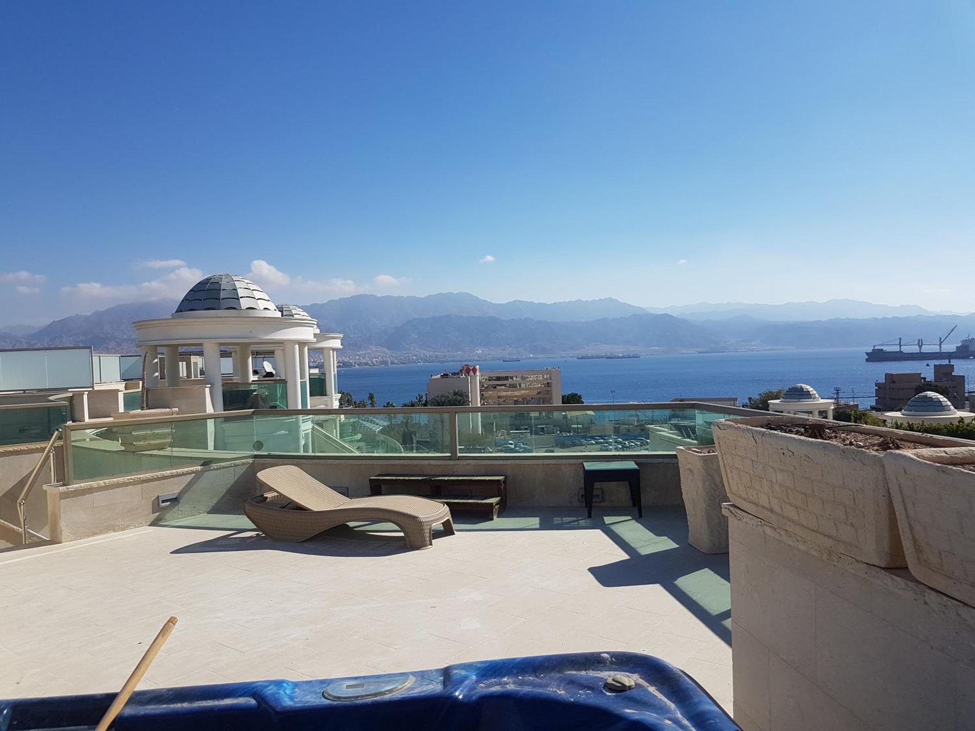 Apartamento Palmore Top Luxury Penthause With Juccuzi First Line Of The Seaside Eilat Exterior foto