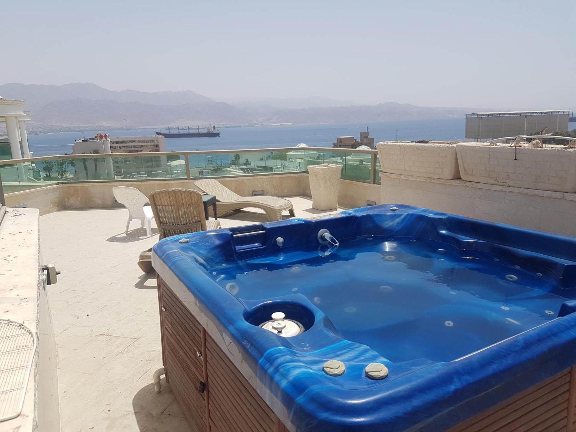 Apartamento Palmore Top Luxury Penthause With Juccuzi First Line Of The Seaside Eilat Exterior foto