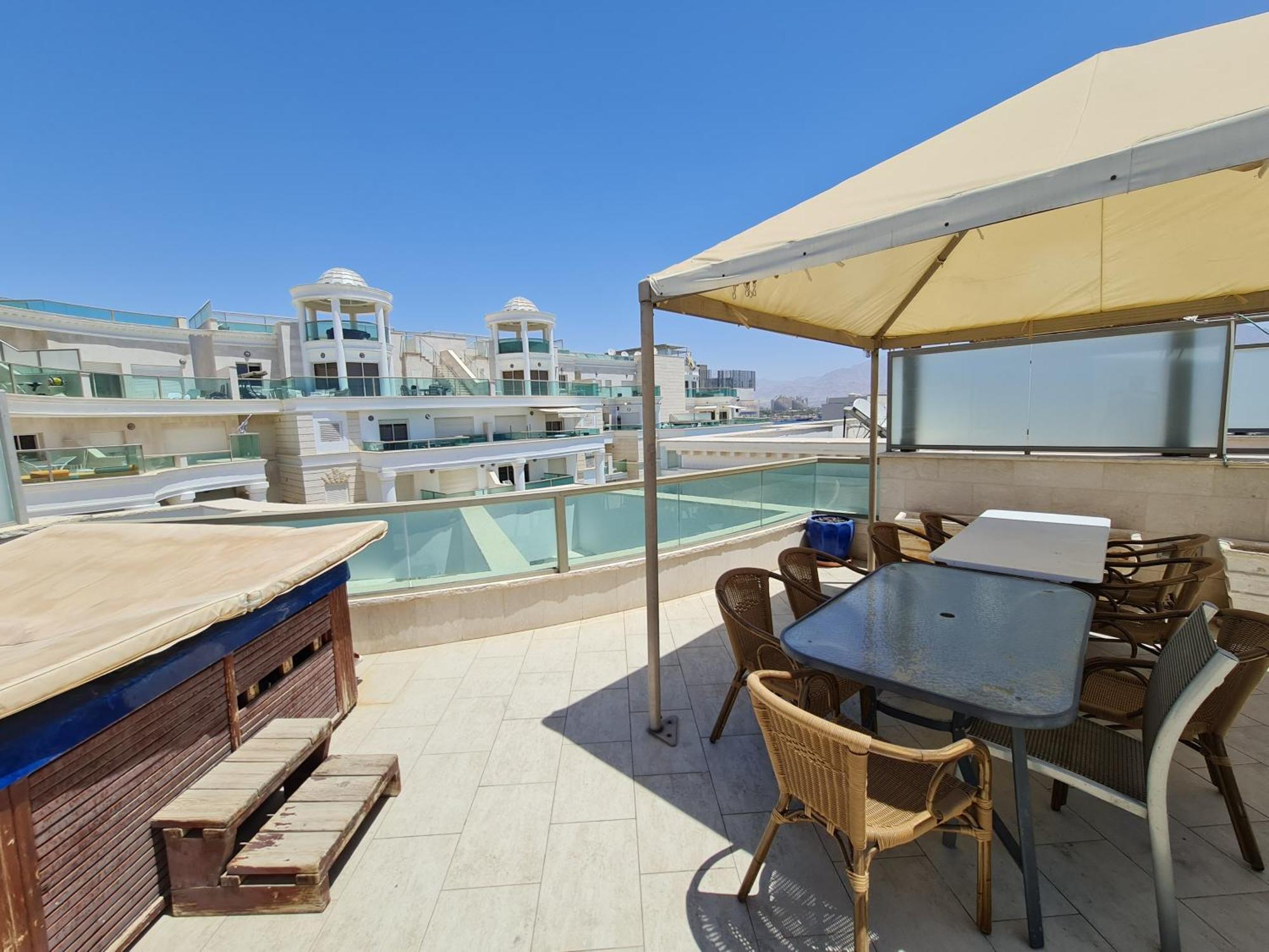 Apartamento Palmore Top Luxury Penthause With Juccuzi First Line Of The Seaside Eilat Exterior foto